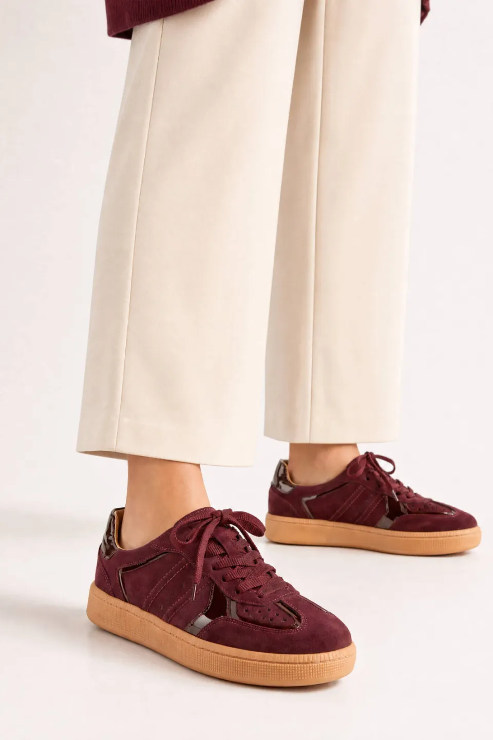 DWRS Mirabel leren sneakers bordeaux, foto 6