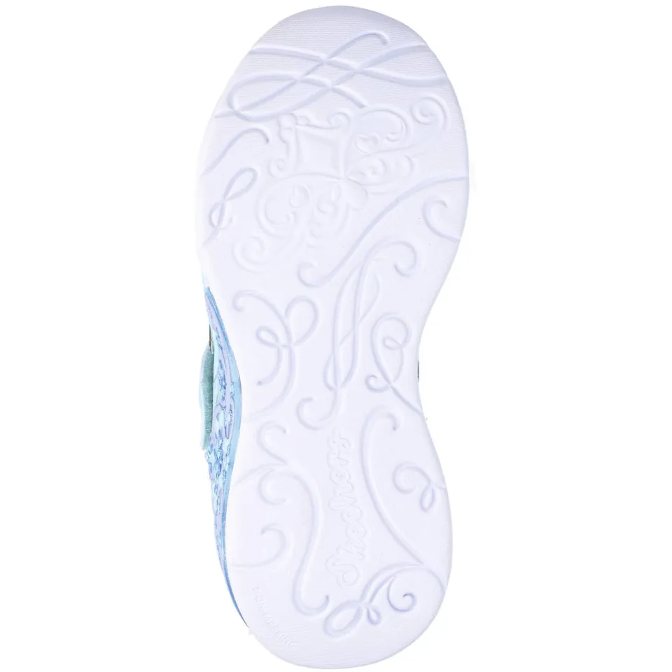 Skechers imitatieleren sneakers met glitters en lichtjes - lichtblauw, foto 6