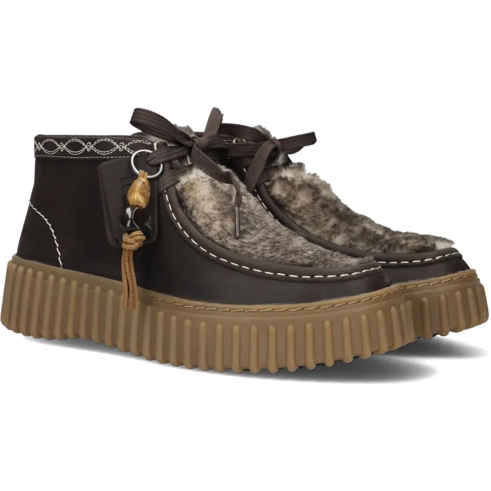 Clarks Torhill Moss suède veterboots - donkerbruin, foto 3