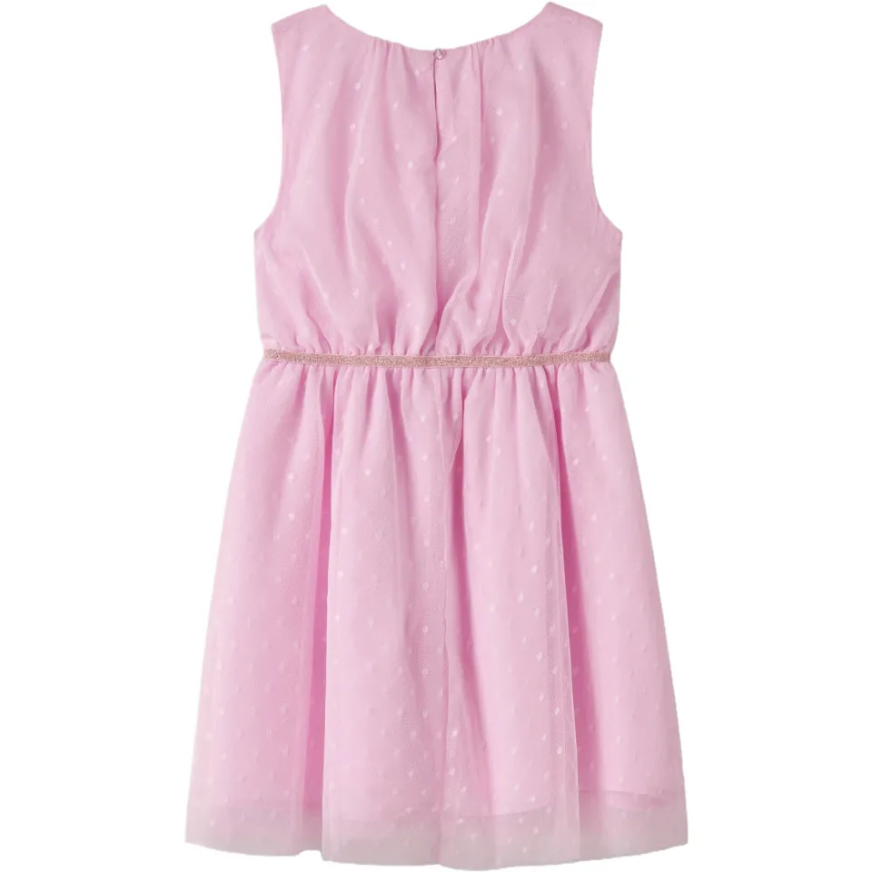 NAME IT semi-transparante korte jurk met stippen roze, foto 2