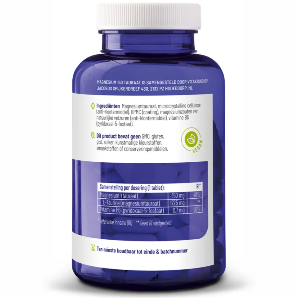 Vitakruid Magnesium 150 Tauraat tabletten, foto 4