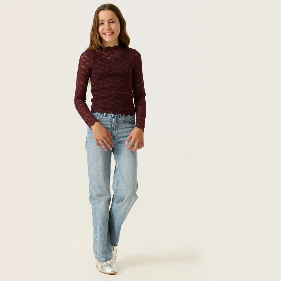 Garcia aansluitende longsleeve donkerrood, foto 3