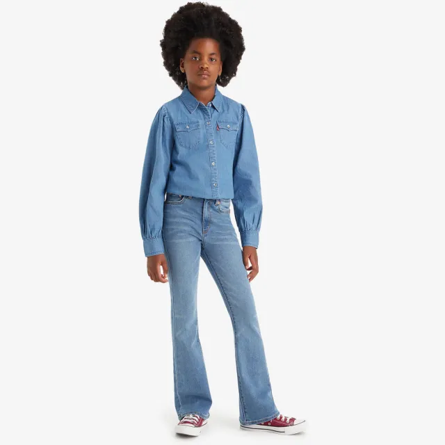 Levi's 726 high rise flared jeans lichtblauw CLEAN GETAWAY