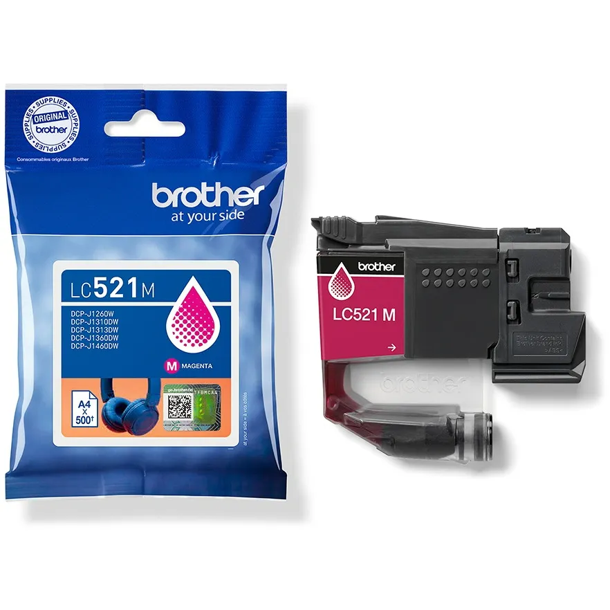 Brother LC-521M inktcartridge magenta, foto 3