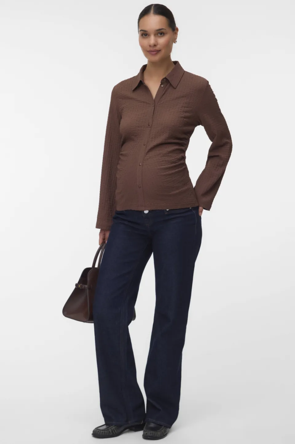Vero Moda MATERNITY VMMTESSA zwangerschaps wide leg jeans - donkerblauw Dark blue denim