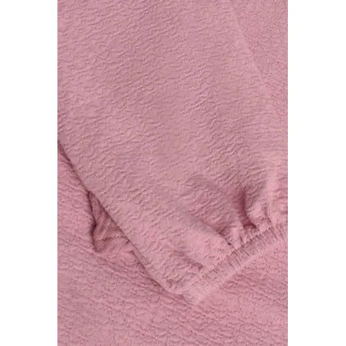 Daily7 rechtvallende longsleeve met ruches oudroze, foto 3