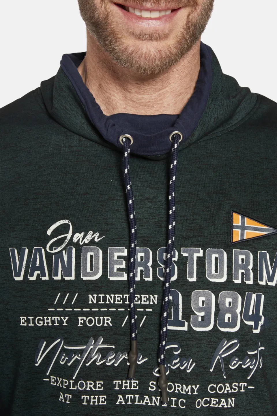 Jan Vanderstorm +FIT Collectie sweater SVERRE donkergroen, foto 5