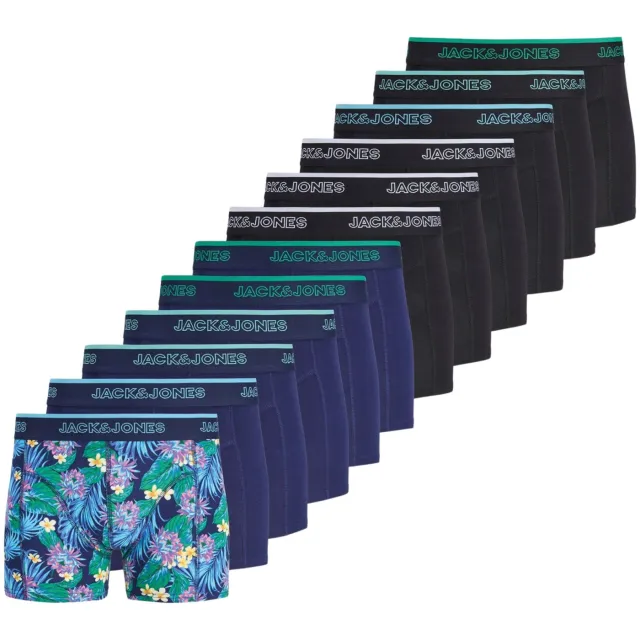 Jack & Jones Aaron Flower Trunks Boxershorts Heren (12-pack) Veelkleurig