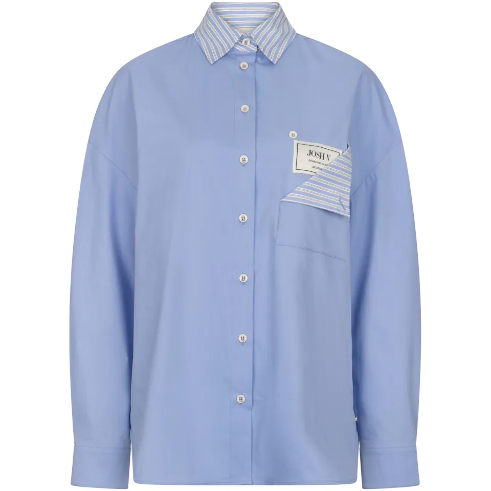 Josh-V Romulo blouse lichtblauw, foto 2