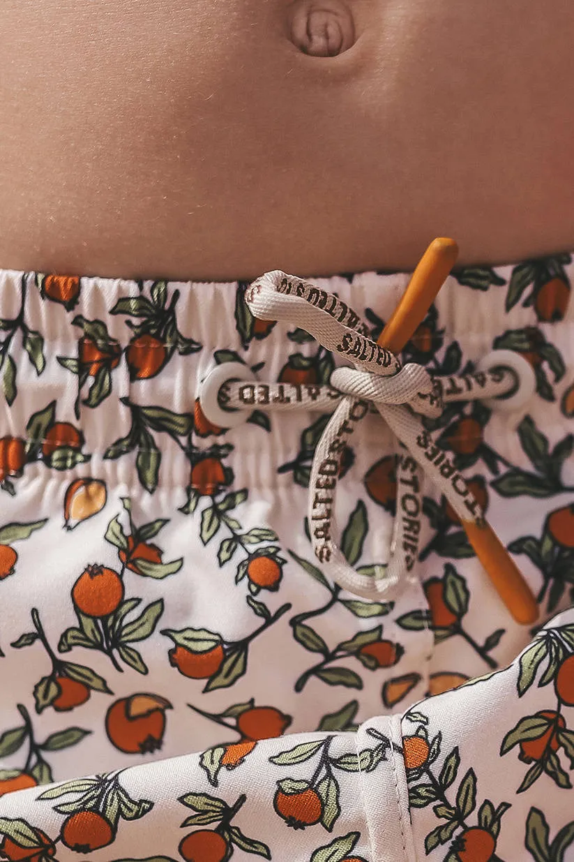 Salted Stories zwemshort offwhite/oranje, foto 5