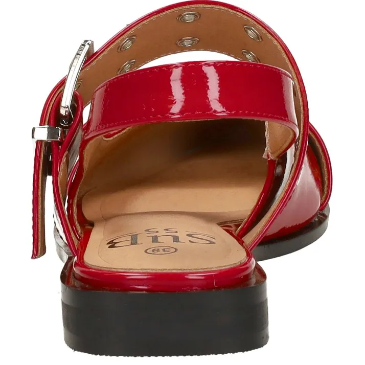 Sub55 slingbacks rood, foto 4