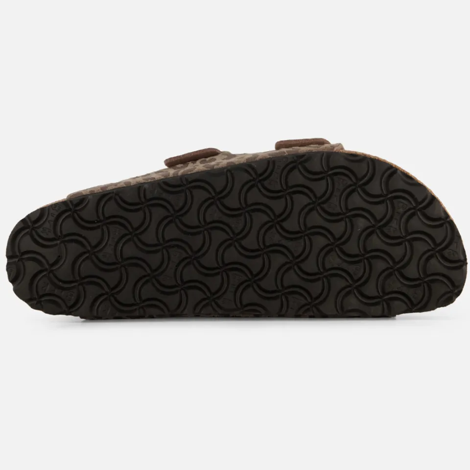 Birkenstock Arizona slippers luipaardprint taupe