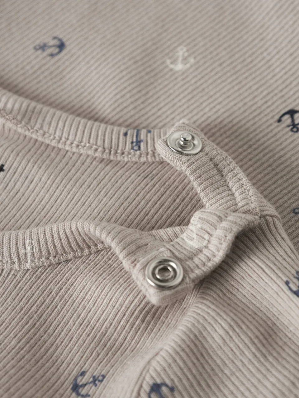 NAME IT BABY romper greige Beige Jongens Stretchkatoen Ronde hals All over print, foto 4