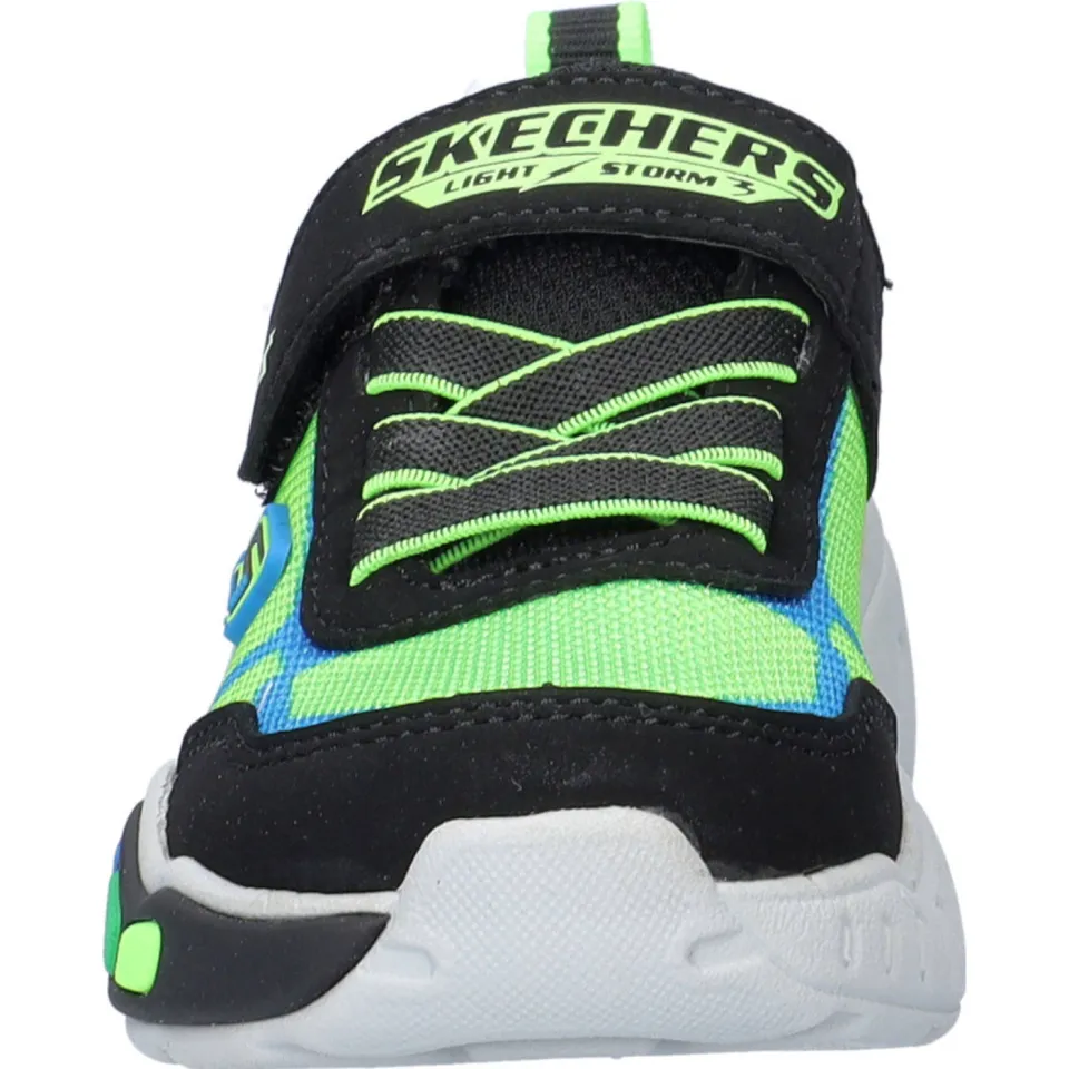 Skechers Play Scene sneakers met lichtjes zwart/groen, foto 5