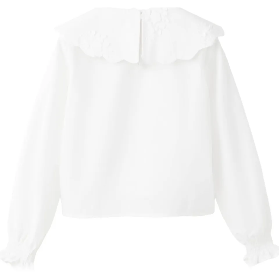 Mango blousetop met Peter Pan-kraag wit, foto 3