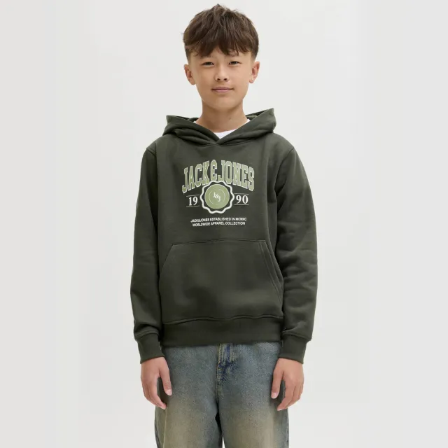 Jack & Jones JUNIOR hoodie donkergroen