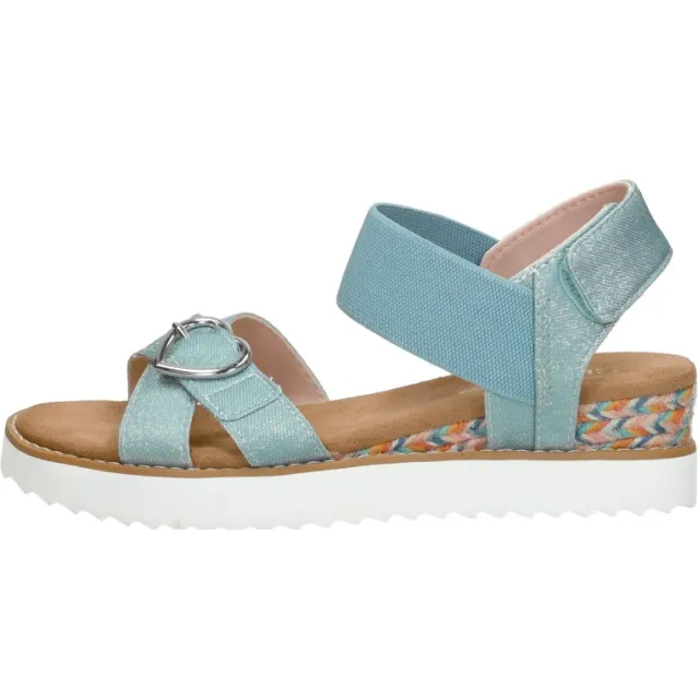 Skechers Miss Desert Kiss Hi platte sandaal lichtblauw, foto 2