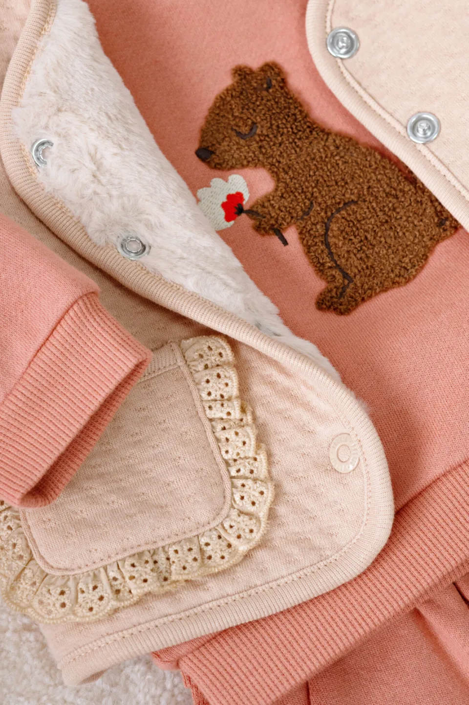 Feetje sweater Forest Garden - zalm, foto 6
