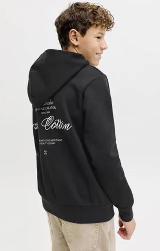 Jack & Jones JUNIOR hoodie met backprint zwart, foto 4