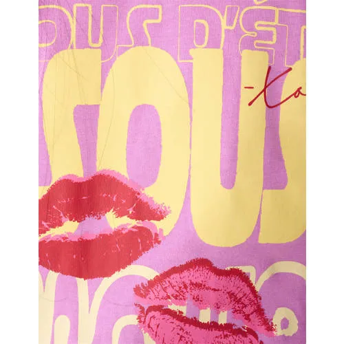 Shoeby T-shirt lila met print, foto 7