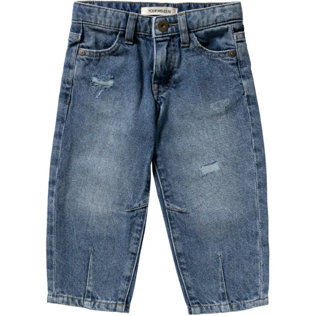 Your Wishes barrel jeans met slijtage - middelblauw medium blue denim, foto 2