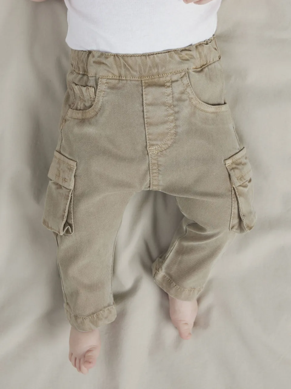 NAME IT BABY cargobroek groen Ecru