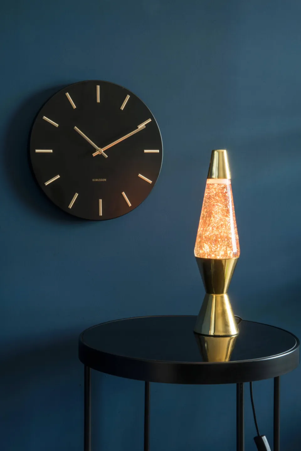Karlsson Charm wandklok zwart, Ø30 cm metaal, foto 3