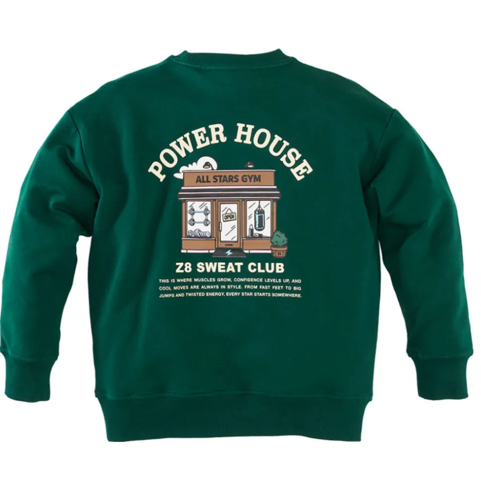 Z8 kids sweater Felix met backprint donkergroen, foto 3