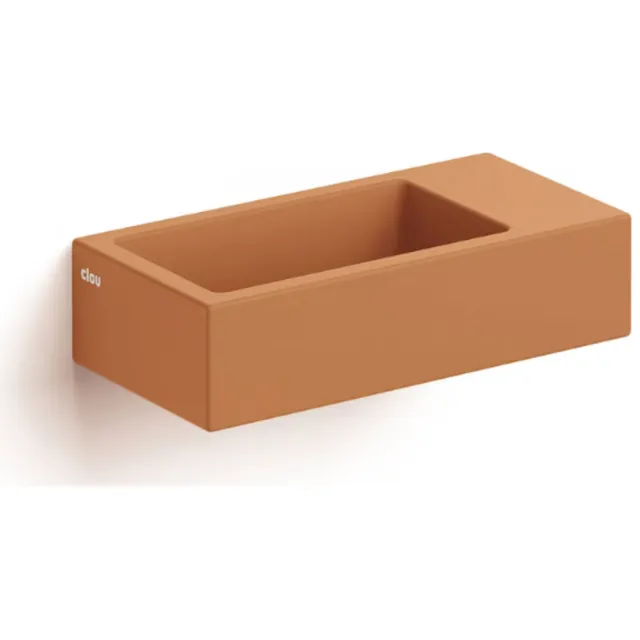 Clou Flush Fontein Zonder Kraangat Mat Italiaans Zand Keramiek 36 cm Bruin