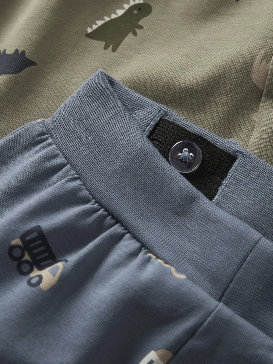 NAME IT BABY katoenen babybroeken set van 2 groen en blauw, foto 4