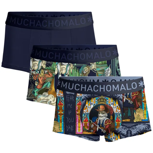 Muchachomalo Heren 3-pack Trunks Pussboots Wizardoz veelkleurig
