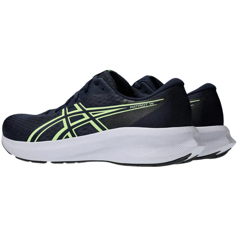 Asics Patriot 14 hardloopschoenen donkerblauw/lichtgroen, foto 4