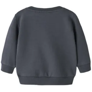 NAME IT BABY sweater met borduursels en print - donkerblauw Printopdruk, foto 2