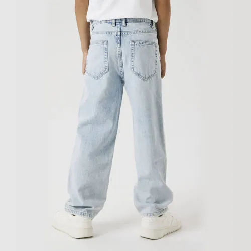 NAME IT KIDS straight fit jeans NKMRYAN light blue denim, foto 3