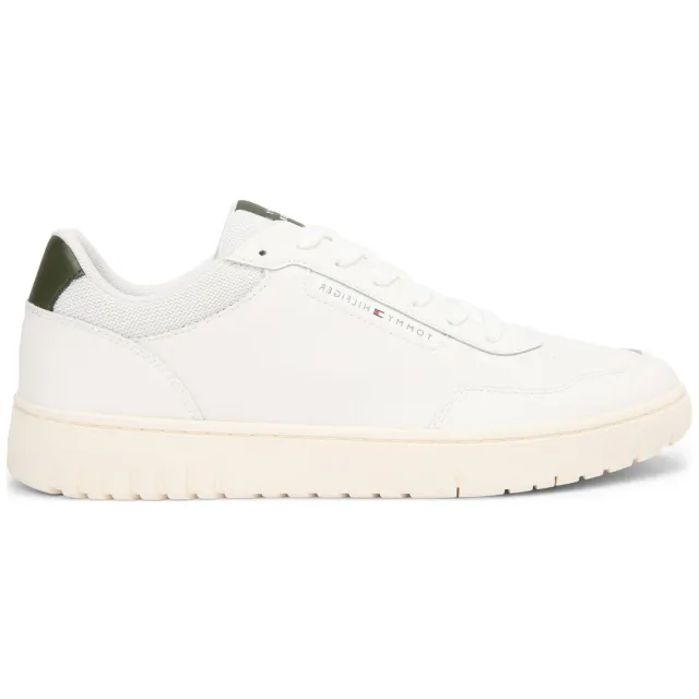 Tommy Hilfiger leren sneakers ecru Wit