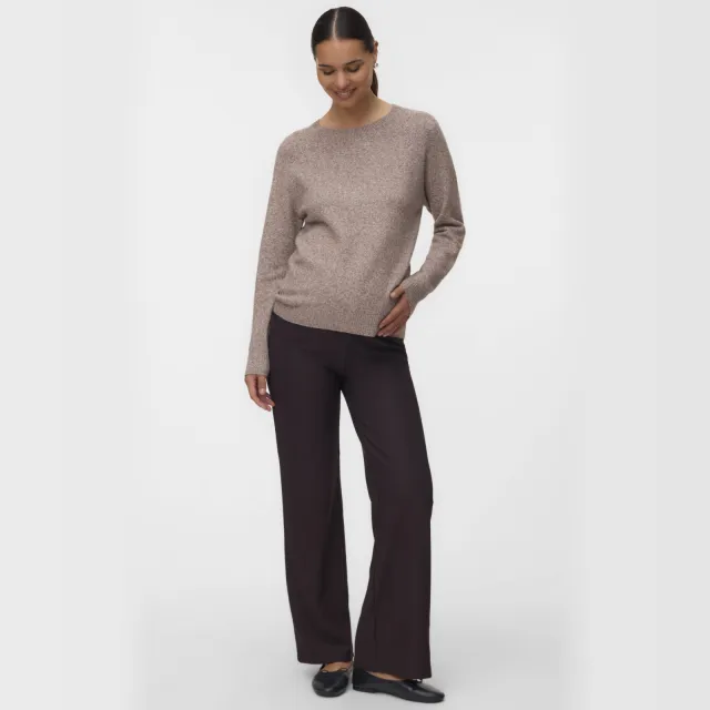 Vero Moda MATERNITY zwangerschaps trui gebreid lichtbruin
