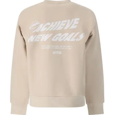Retour Jeans rechtvallende sweater met backprint - beige Backprint, foto 2