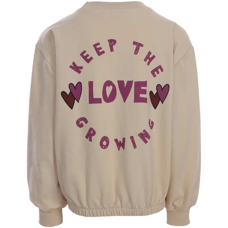LOOXS little boxy sweater met backprint - ecru, foto 3