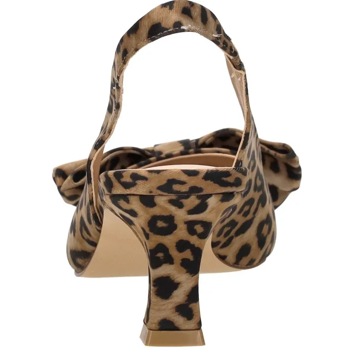 Sub55 Slingbacks pump luipaardprint cognac, foto 4