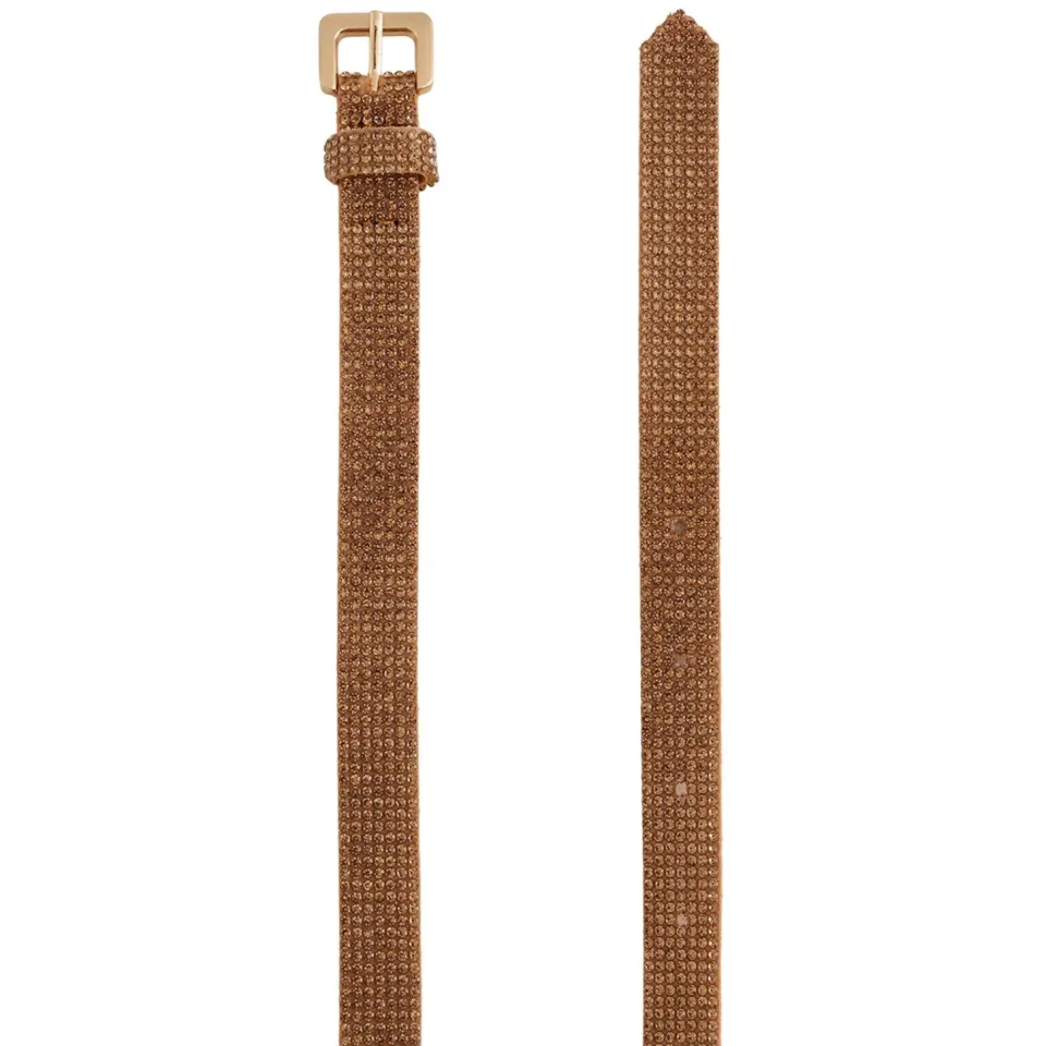 WE Fashion riem met strass bronskleurig 75 cm, foto 3