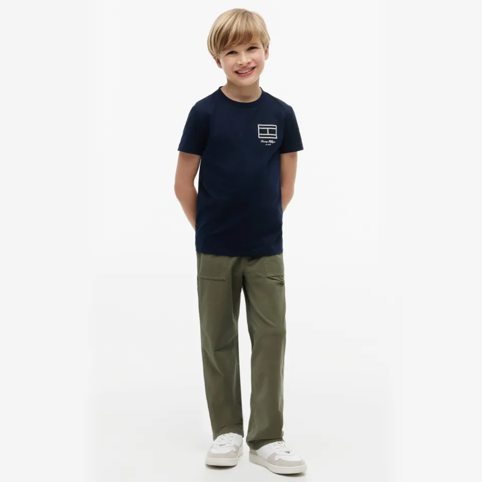 Tommy Hilfiger T-shirt met print donkerblauw