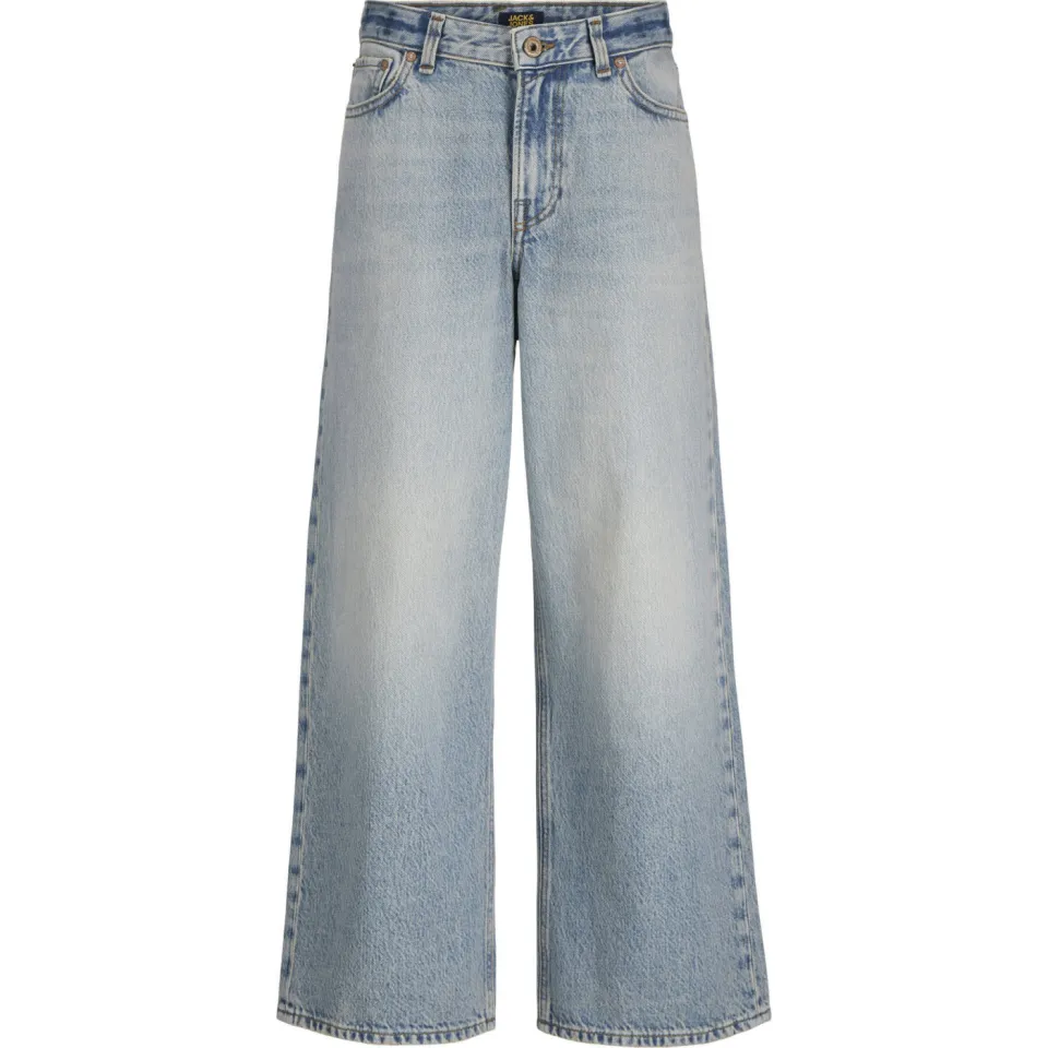 Jack & Jones JUNIOR high waist wide leg jeans light blue denim, foto 2