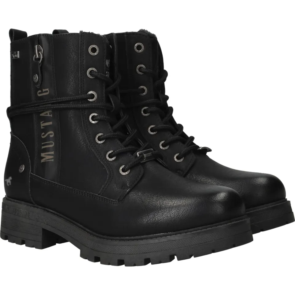 Mustang veterboots zwart, foto 3