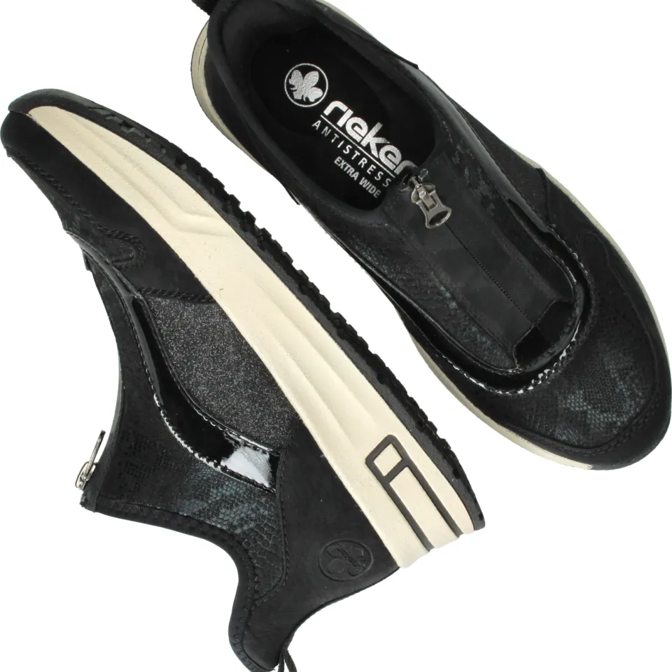 Rieker lage sneakers zwart, foto 4