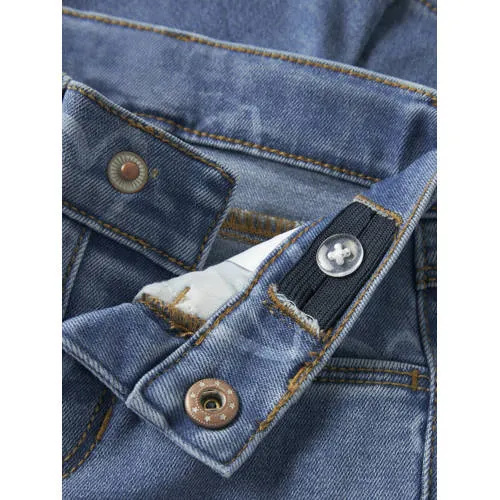 NAME IT BABY NBFROSE mom jeans met hartjes - middelblauw medium blue denim, foto 4