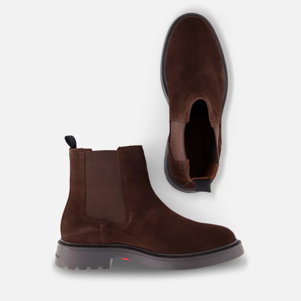 Tommy Hilfiger Corporate Casual Suede Chelsea chelseaboots bruin, foto 7