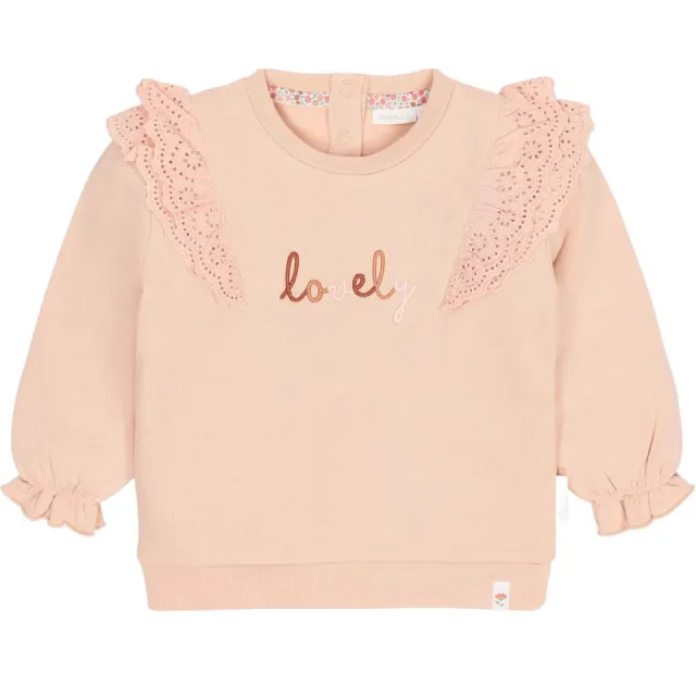 Little Dutch sweater met ruches en tekst - roze, foto 2
