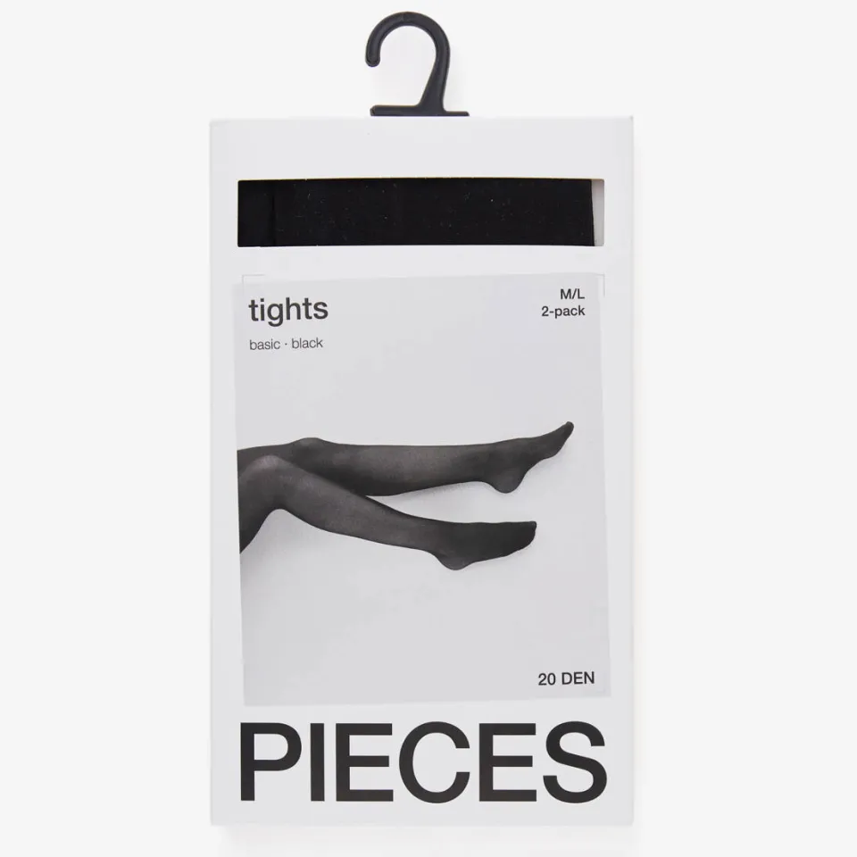 Pieces Nikoline panty 20 denier zwart 2-pack, foto 2