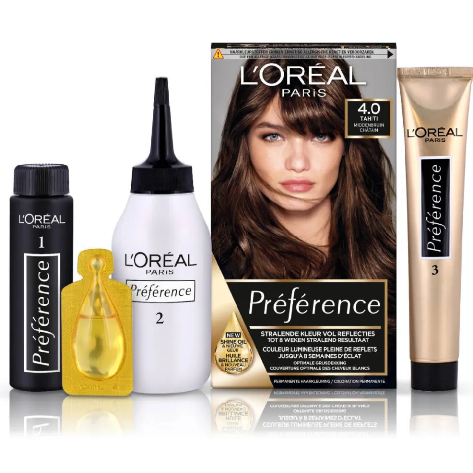 L'oréal Préférence haarkleuring 4.0 middenbruin, foto 3