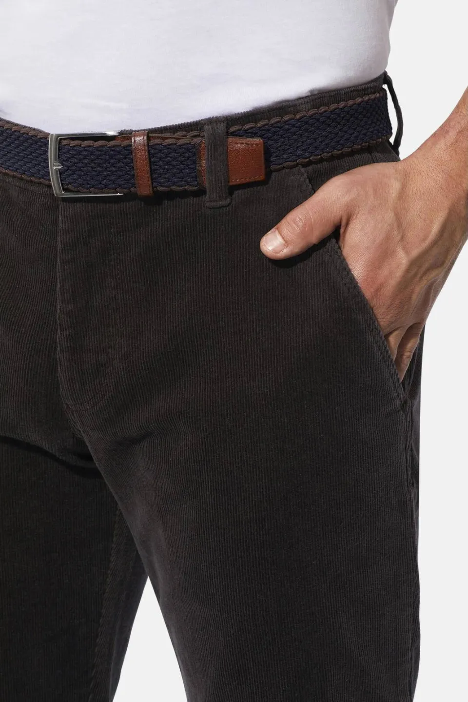 Babista corduroy regular fit broek donkerbruin, foto 7